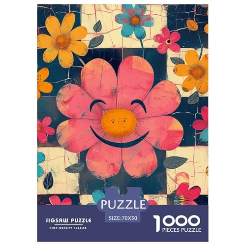 Blumen 1000 Teile Jigsaw Puzzles Impossible Spiel Farbenfrohes Für Erwachsene Und Kinder 70x50cm/1000pcs von BZZOLASP