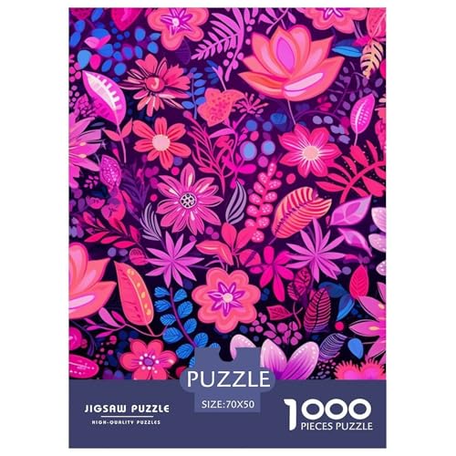 Blumens 1000 Teile Challenge Puzzle Impossible Spiel Farbenfrohes Für Erwachsene Und Kinder 70x50cm/1000pcs von BZZOLASP