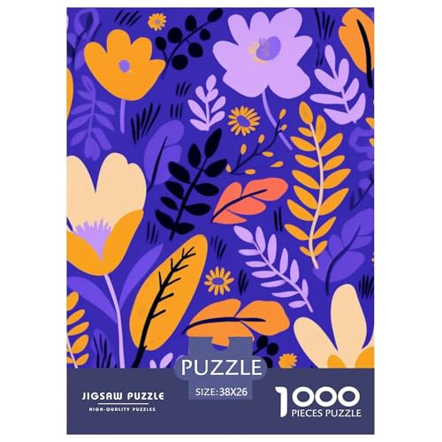 Blumens 1000 Teile Puzzles-Geschenk Impossible Spiel Farbenfrohes Für Erwachsene Und Kinder 38x26cm/1000pcs von BZZOLASP