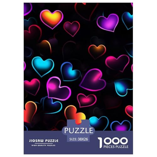 Bunte Liebe 1000 Teile Papiernes Puzzle Farbenfrohes Für Erwachsene Und Kinder 38x26cm/1000pcs von BZZOLASP