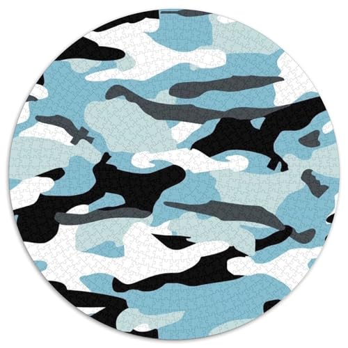 Camouflage 1000 Stück Herausforderndes Puzzle Clever Rätsel Farbenfrohes Für Erwachsene Und Kinder 1000pcs (67.5x67.5cm) von BZZOLASP