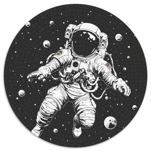 Cartoon Astronaut 1000 Stück Kreisförmiges Puzzle Farbenfrohes Für Erwachsene Und Kinder 1000pcs (67.5x67.5cm) von BZZOLASP