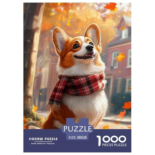 Corgi 1000 Stücke Challenge Puzzle Impossible Spiel Farbenfrohes Für Erwachsene Und Kinder 38x26cm/1000pcs von BZZOLASP