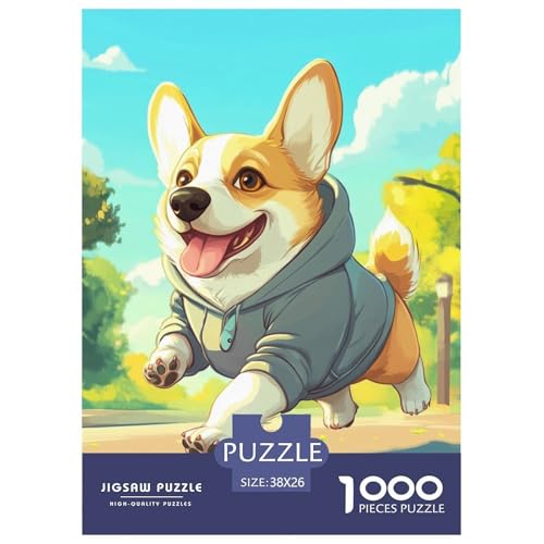 Corgi 1000 Teile Animation Puzzles-Geschenk Impossible Game Clever Rätsel Für Erwachsene Und Kinder 38x26cm/1000pcs von BZZOLASP