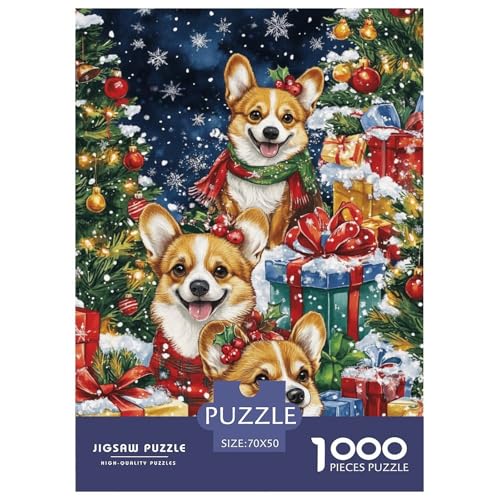 Corgi 1000 Teile Herausforderndes Puzzle Impossible Spiel Farbenfrohes Für Erwachsene Und Kinder 70x50cm/1000pcs von BZZOLASP