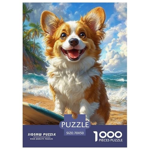 Corgi 1000 Teile Herausforderndes Puzzle Impossible Spiel Farbenfrohes Für Erwachsene Und Kinder 70x50cm/1000pcs von BZZOLASP