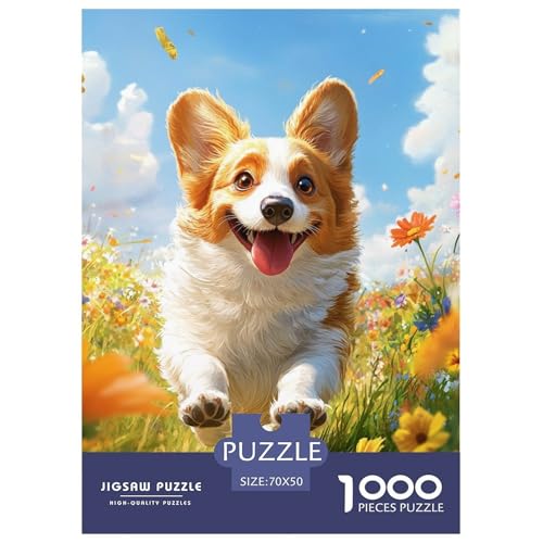 Corgi 1000 Teile Puzzles-Geschenk Impossible Spiel Farbenfrohes Für Erwachsene Und Kinder 70x50cm/1000pcs von BZZOLASP