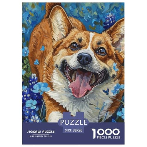 Cute Hund 1000 Stücke Animation Challenge Puzzle Farbenfrohes Clever Rätsel Für Erwachsene Und Kinder 38x26cm/1000pcs von BZZOLASP