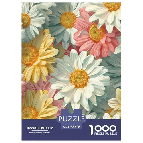 Daisy 1000 Teile Jigsaw Puzzles Impossible Spiel Farbenfrohes Für Erwachsene Und Kinder 38x26cm/1000pcs von BZZOLASP
