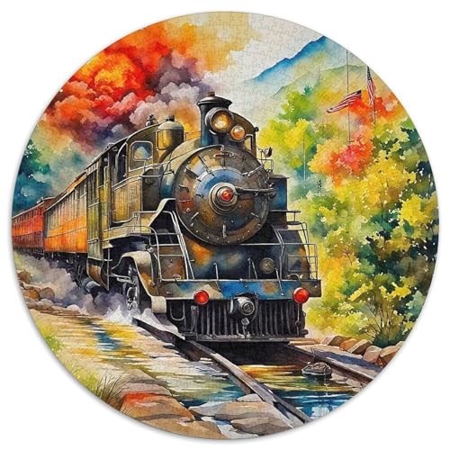 Dampfzug 1000 Stück Dampfzug Herausforderndes Puzzle Clever Rätsel Farbenfrohes Für Erwachsene Und Kinder 1000pcs (67.5x67.5cm) von BZZOLASP