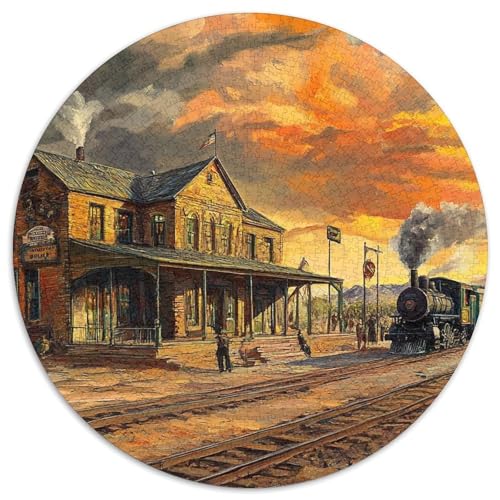 Dampfzug 1000 Teile Puzzles-Geschenk Impossible Spiel Farbenfrohes Für Erwachsene Und Kinder 1000pcs (67.5x67.5cm) von BZZOLASP