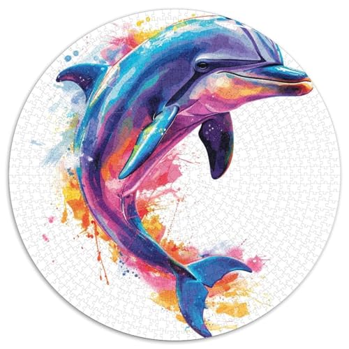 Delphin 1000 Stück Challenge Puzzle Clever Rätsel Für Erwachsene Und Kinder 1000pcs (67.5x67.5cm) von BZZOLASP