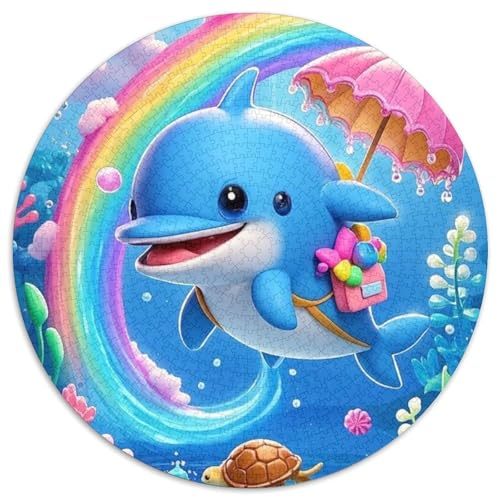 Delphin 1000 Teile Puzzles-Geschenk Impossible Spiel Farbenfrohes Für Erwachsene Und Kinder 1000pcs (67.5x67.5cm) von BZZOLASP