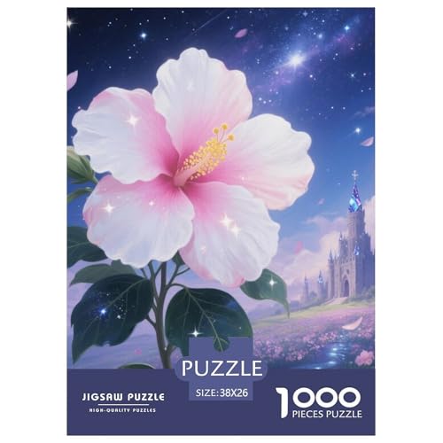 Der Hibiscus Syriacus 1000 Teile Blumen Challenge Puzzle Impossible Spiel Farbenfrohes Für Erwachsene Und Kinder 38x26cm/1000pcs von BZZOLASP