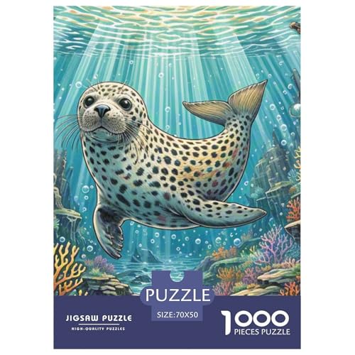 Dichtung 1000 Stücke Tiere Herausforderndes Puzzle Clever Rätsel Farbenfrohes Für Erwachsene Und Kinder 70x50cm/1000pcs von BZZOLASP