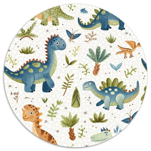 Dinosaurier 1000 Stück Challenge Puzzle Impossible Spiel Farbenfrohes Für Erwachsene Und Kinder 1000pcs (67.5x67.5cm) von BZZOLASP