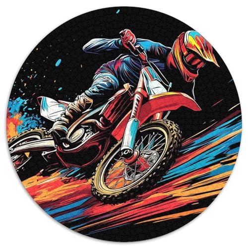 Dirt Bike 1000 Stück Herausforderndes Puzzle Impossible Game Clever Rätsel Für Erwachsene Und Kinder 1000pcs (67.5x67.5cm) von BZZOLASP