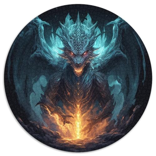 Drachen 1000 Teile Kreisförmiges Puzzle Clever Rätsel Für Erwachsene Und Kinder 1000pcs (67.5x67.5cm) von BZZOLASP
