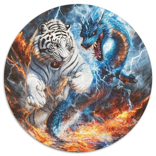 Drachen Tiger 1000 Teile Animation Jigsaw Puzzles Impossible Spiel Farbenfrohes Für Erwachsene Und Kinder 1000pcs (67.5x67.5cm) von BZZOLASP