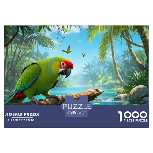 Eclectus Papagei 1000 Teile Wildtiere Herausforderndes Puzzle Farbenfrohes Clever Rätsel Für Erwachsene Und Kinder 38x26cm/1000pcs von BZZOLASP