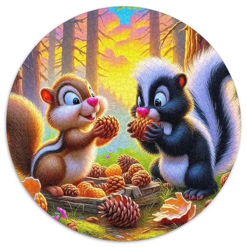 Eichhörnchen 1000 Stück Eichhörnchen Jigsaw Puzzles Clever Rätsel Für Erwachsene Und Kinder 1000pcs (67.5x67.5cm) von BZZOLASP