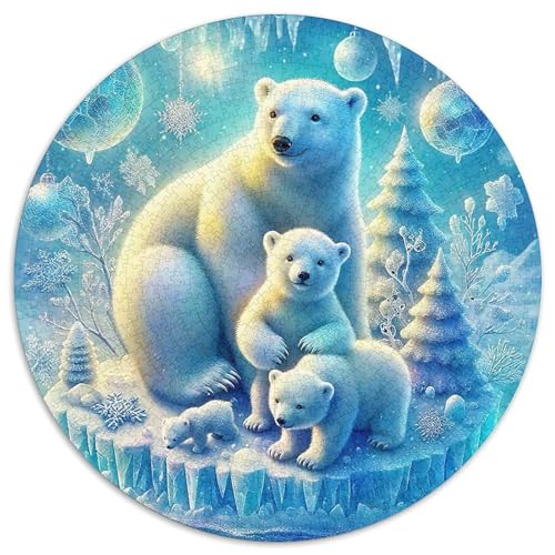 Eisbär 1000 Teile Eisbär Puzzles-Geschenk Impossible Game Farbenfrohes Für Erwachsene Und Kinder 1000pcs (67.5x67.5cm) von BZZOLASP