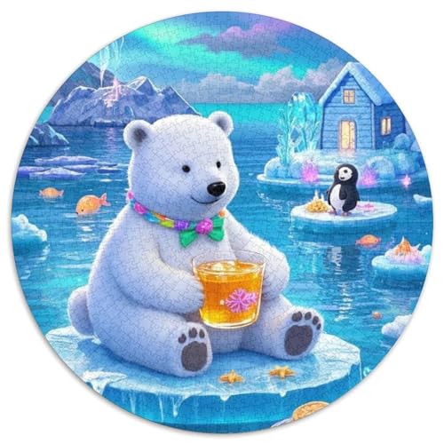 Eisbär 1000 Teile Puzzles-Geschenk Clever Rätsel Für Erwachsene Und Kinder 1000pcs (67.5x67.5cm) von BZZOLASP