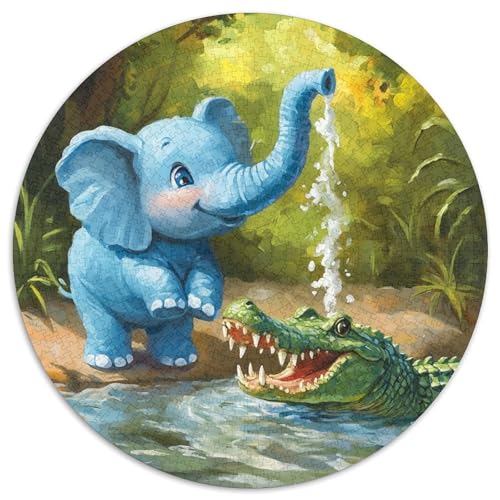 Elefanten 1000 Stück Animation Challenge Puzzle Clever Rätsel Für Erwachsene Und Kinder 1000pcs (67.5x67.5cm) von BZZOLASP