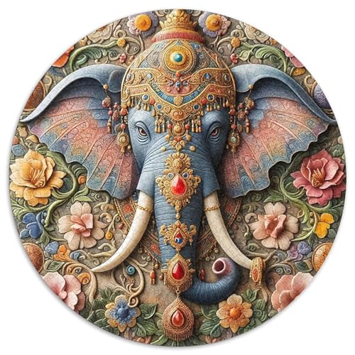 Elefanten 1000 Stück Elefanten Jigsaw Puzzles Farbenfrohes Für Erwachsene Und Kinder 1000pcs (67.5x67.5cm) von BZZOLASP