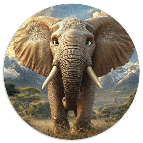 Elefanten 1000 Stück Puzzles-Geschenk Clever Rätsel Für Erwachsene Und Kinder 1000pcs (67.5x67.5cm) von BZZOLASP