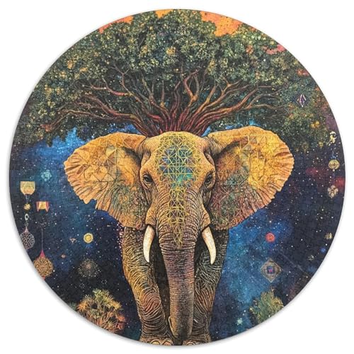 Elefanten 1000 Teile Animation Puzzles-Geschenk Farbenfrohes Clever Rätsel Für Erwachsene Und Kinder 1000pcs (67.5x67.5cm) von BZZOLASP