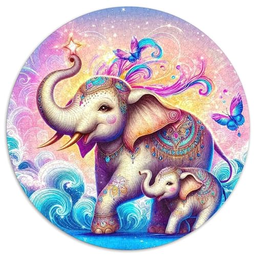 Elefanten 1000 Teile Elefanten Jigsaw Puzzles Impossible Game Clever Rätsel Für Erwachsene Und Kinder 1000pcs (67.5x67.5cm) von BZZOLASP