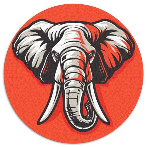 Elefanten 1000 Teile Puzzles-Geschenk Impossible Spiel Farbenfrohes Für Erwachsene Und Kinder 1000pcs (67.5x67.5cm) von BZZOLASP