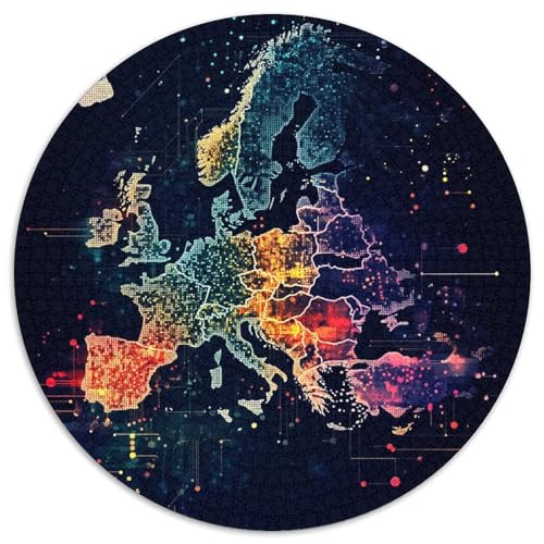 Europäische Karte 1000 Stück Animation Puzzle Für Erwachsene Impossible Spiel Farbenfrohes Für Erwachsene Und Kinder 1000pcs (67.5x67.5cm) von BZZOLASP