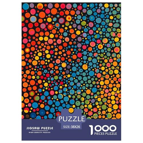 Farbige Partikel 1000 Stücke Herausforderndes Puzzle Farbenfrohes Clever Rätsel Für Erwachsene Und Kinder 38x26cm/1000pcs von BZZOLASP