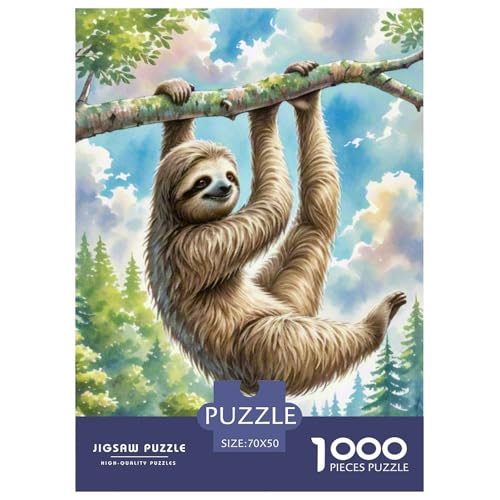 Faulheit 1000 Teile Tiere Herausforderndes Puzzle Impossible Spiel Clever Rätsel Für Erwachsene Und Kinder 70x50cm/1000pcs von BZZOLASP