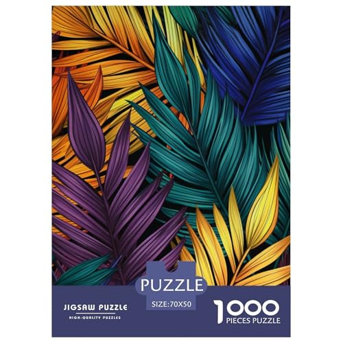 Feder 1000 Teile Herausforderndes Puzzle Impossible Spiel Farbenfrohes Für Erwachsene Und Kinder 70x50cm/1000pcs von BZZOLASP