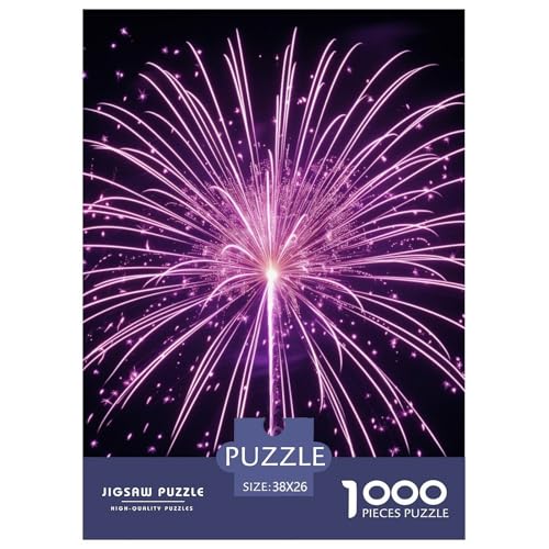 Feuerwerk 1000 Stücke Challenge Puzzle Impossible Spiel Farbenfrohes Für Erwachsene Und Kinder 38x26cm/1000pcs von BZZOLASP