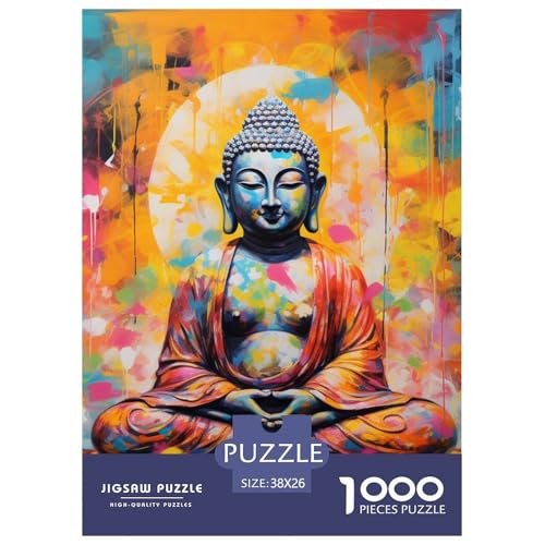 Figur des Buddha, Tempel 1000 Stücke Animation Challenge Puzzle Impossible Game Clever Rätsel Für Erwachsene Und Kinder 38x26cm/1000pcs Figur des Buddha, Tempel 1000 Stücke Animation Challenge Puzzle Impossible Game Clever Rätsel Für Erwachsene Und Kinder 38x26cm/1000pcs von BZZOLASP