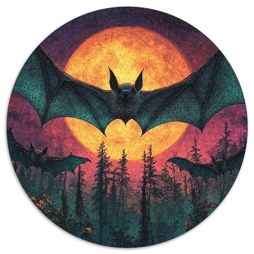 Fledermaus 1000 Stück Herausforderndes Puzzle Clever Rätsel Farbenfrohes Für Erwachsene Und Kinder 1000pcs (67.5x67.5cm) von BZZOLASP