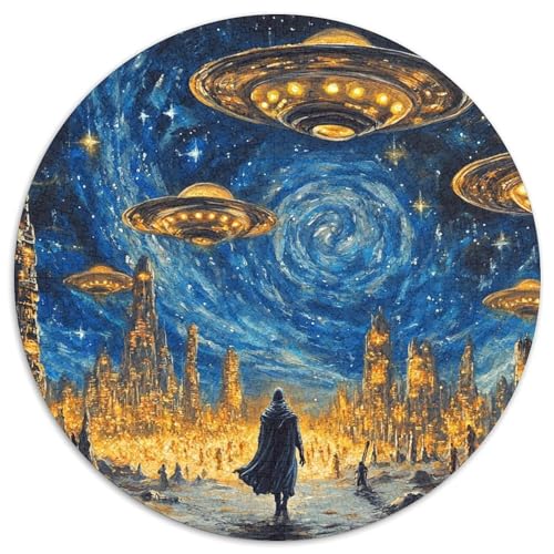 Fliegende Teller 1000 Teile Jigsaw Puzzles Impossible Game Farbenfrohes Für Erwachsene Und Kinder 1000pcs (67.5x67.5cm) von BZZOLASP
