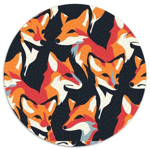 Fox 1000 Stück Jigsaw Puzzles Impossible Spiel Farbenfrohes Für Erwachsene Und Kinder 1000pcs (67.5x67.5cm) von BZZOLASP
