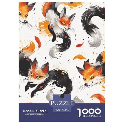 Fox 1000 Teile Challenge Puzzle Impossible Spiel Farbenfrohes Für Erwachsene Und Kinder 70x50cm/1000pcs von BZZOLASP