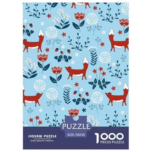 Fox 1000 Teile Jigsaw Puzzles Impossible Spiel Farbenfrohes Für Erwachsene Und Kinder 70x50cm/1000pcs von BZZOLASP