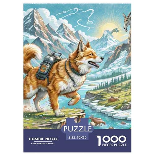 Fox Terrier 1000 Stücke Tiere Puzzle Für Erwachsene Farbenfrohes Für Erwachsene Und Kinder 70x50cm/1000pcs von BZZOLASP