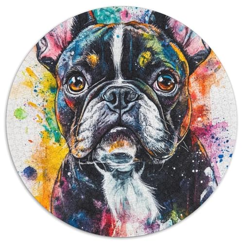 Französische BullHundsge 1000 Stück Herausforderndes Puzzle Impossible Spiel Clever Rätsel Für Erwachsene Und Kinder 1000pcs (67.5x67.5cm) von BZZOLASP