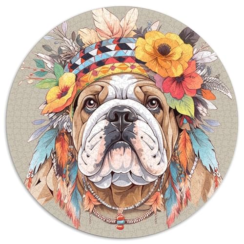 Französische BullHundsge 1000 Teile Puzzles-Geschenk Clever Rätsel Für Erwachsene Und Kinder 1000pcs (67.5x67.5cm) von BZZOLASP