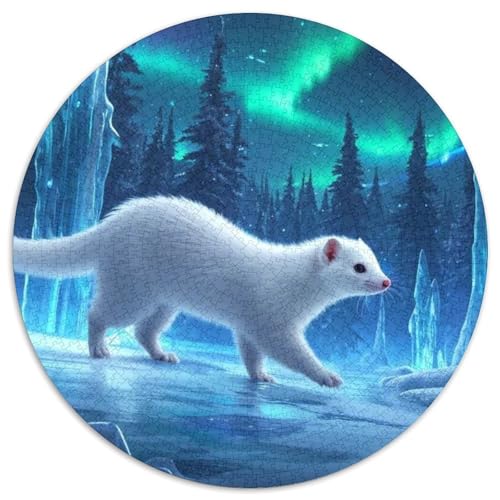 Frett 1000 Stück Wildtiere Kreisförmiges Puzzle Clever Rätsel Für Erwachsene Und Kinder 1000pcs (67.5x67.5cm) von BZZOLASP