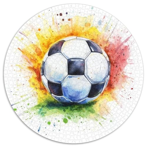 Fußball 1000 Stück Jigsaw Puzzles Farbenfrohes Clever Rätsel Für Erwachsene Und Kinder 1000pcs (67.5x67.5cm) von BZZOLASP