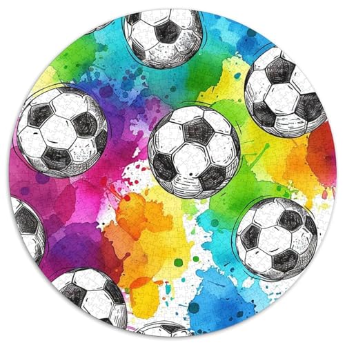 Fußball 1000 Stück Puzzles-Geschenk Impossible Spiel Farbenfrohes Für Erwachsene Und Kinder 1000pcs (67.5x67.5cm) von BZZOLASP